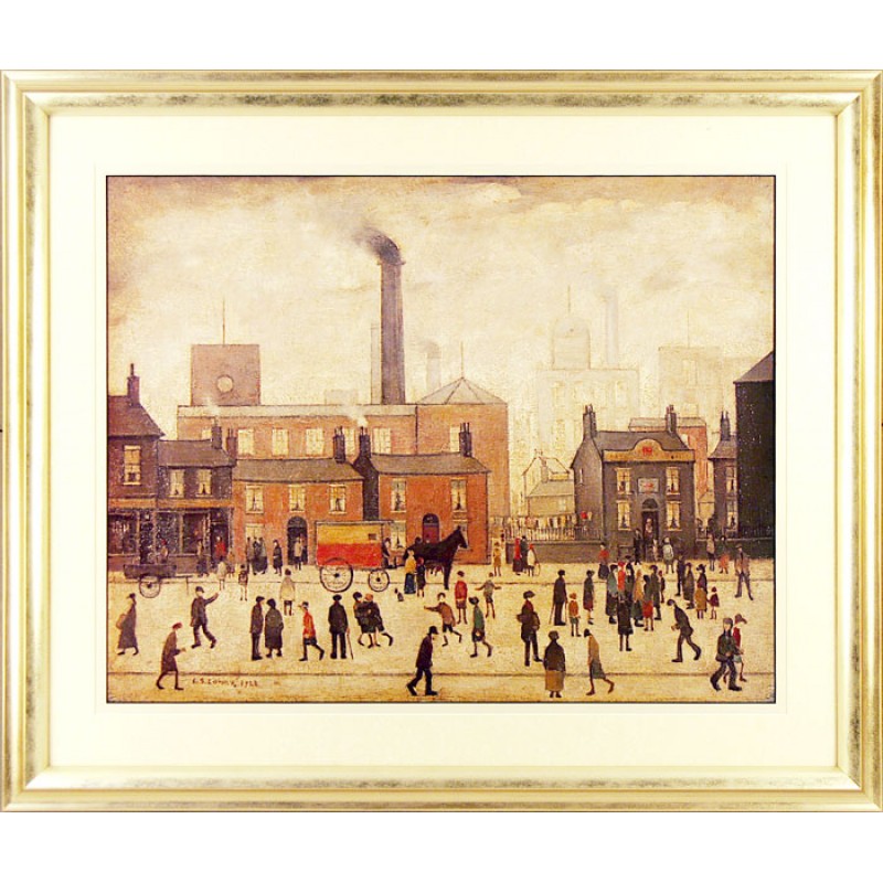 L S Lowry Coming Home From The Mill Framed